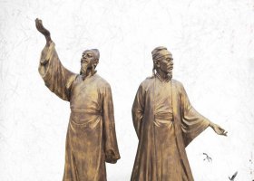 銅雕古代朝廷官員人物雕塑 