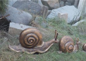 公園蝸牛景觀銅雕 蝸牛雕塑卡通制造文案雕塑園