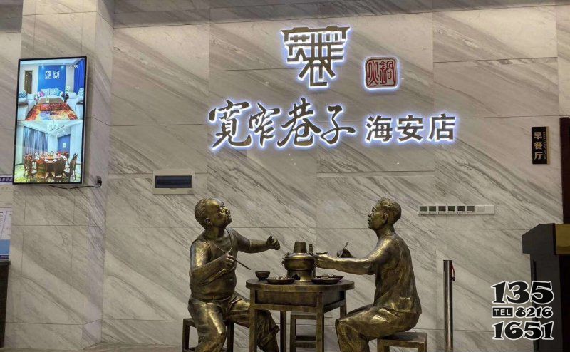 吃火鍋人物銅雕 吃火鍋雕塑人物古典圖片重慶人圖片