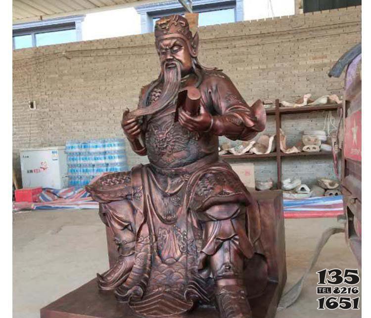 銅雕鎮(zhèn)宅關(guān)公寺廟神像雕塑擺件 關(guān)公雕塑廠家五彩永濟(jì)鯉魚圖片