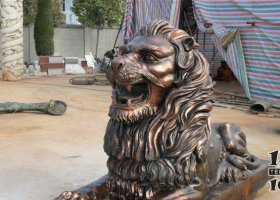 西洋獅子公司門(mén)口動(dòng)物銅雕 