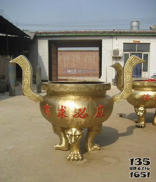 三足香爐寺廟香爐銅雕 香爐雕塑廠家水泥樟木古玩圖片