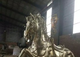 鑄銅馬公園動物銅雕 