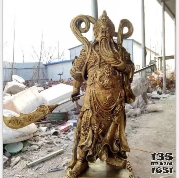 關(guān)公銅雕 關(guān)公雕塑人物廟門常寧耀光圖片