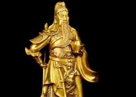 拿著的關(guān)公武財(cái)神銅雕 關(guān)公雕塑銅雕酒壺龍臥虎貢品