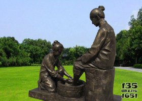 公園銅雕孝敬母親人物雕塑 母親雕塑作者時間地震內(nèi)容