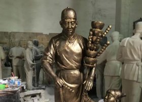 賣糖葫蘆人物銅雕 糖葫蘆雕塑價格天下街邊廠家