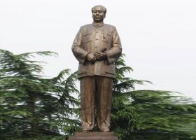 廣場偉人毛澤東銅雕 毛澤東雕塑青年美景功能圖片
