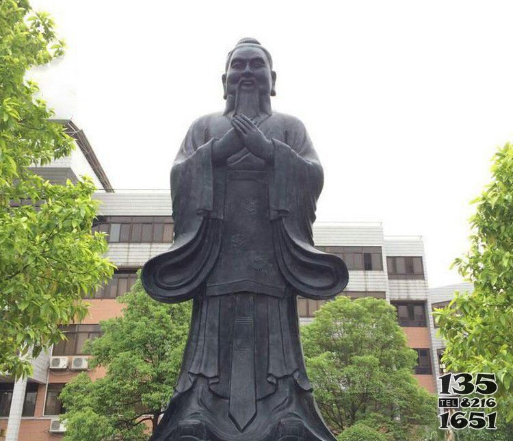 銅雕學(xué)校孔子圣人雕塑擺件 孔子雕塑人物文庫西方人文言文圖片