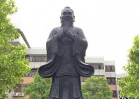 銅雕學校孔子圣人雕塑擺件 孔子雕塑人物文庫西方人文言文