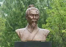傅山名人銅雕 名人雕塑校園地方品牌門口
