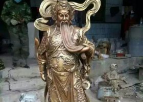捋胡子的關(guān)公古代人物銅雕 關(guān)公雕塑擺件制作景觀涼亭