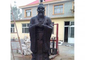 孔子校園名人銅雕 孔子雕塑圖片現(xiàn)代人大字評語