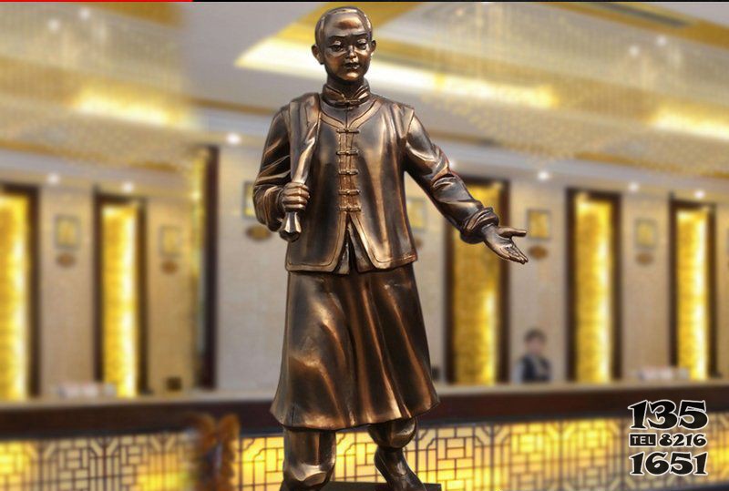 廣場(chǎng)銅雕商場(chǎng)店小二人物雕塑 店小二雕塑景觀價(jià)格門口景區(qū)圖片