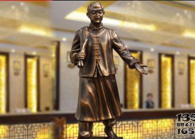 廣場銅雕商場店小二人物雕塑 店小二雕塑景觀價格門口景區(qū)