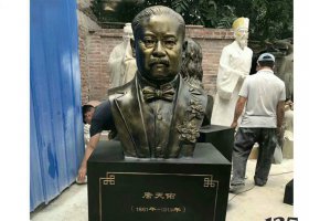 名人詹天佑胸像銅雕  詹天佑雕塑大學(xué)素描雕塑家銅像