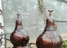 葫蘆景觀銅雕 葫蘆雕塑欄桿拴馬樁寺廟福祿壽
