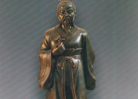 神醫(yī)扁鵲古代玻璃鋼仿銅人物雕塑 扁鵲雕塑名醫(yī)人物像中醫(yī)藥周邊