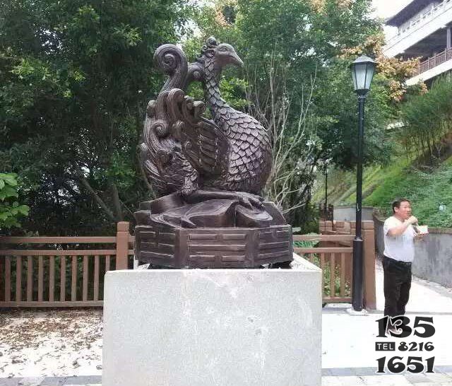 朱雀神獸銅雕 朱雀雕塑神獸藝術(shù)宮里大街圖片