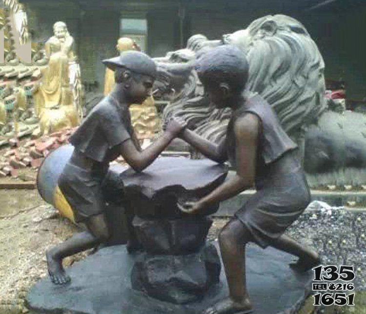 銅雕公園玩游戲兒童雕塑 兒童雕塑手工秋千云朵票價圖片
