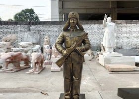 校園名人立式雷鋒銅雕像 雷鋒雕塑公園紅色作者課本