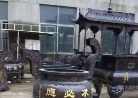 鑄銅寺廟香爐銅雕 香爐雕塑廠家大圓墳地期限