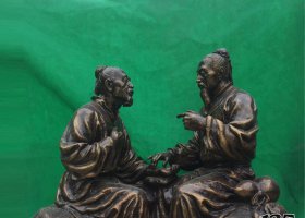 中醫(yī)把脈人物銅雕 中醫(yī)雕塑世界大型西區(qū)代表
