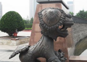 銅雕獅子 