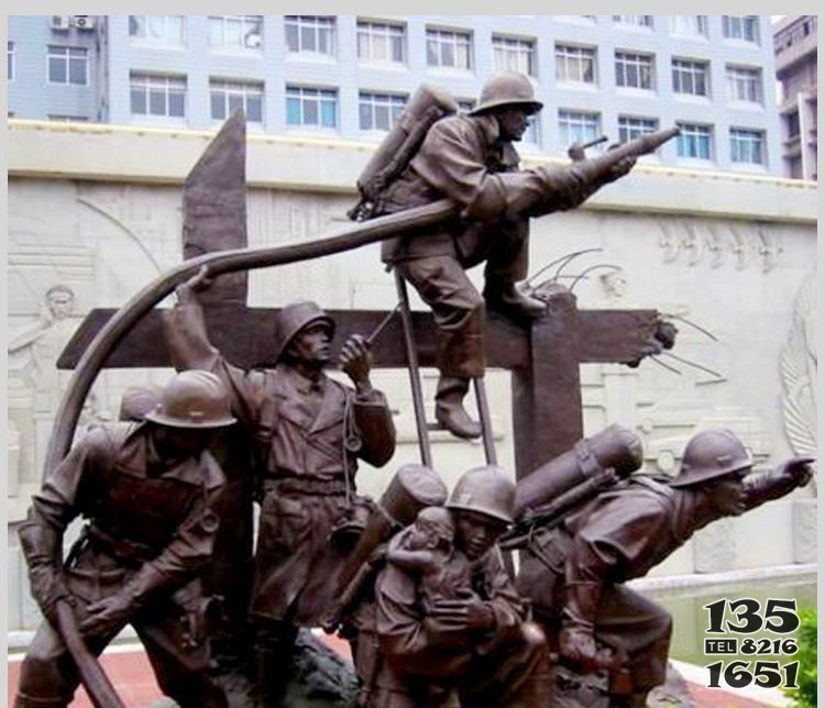 消防員戰(zhàn)士人物銅雕 消防員雕塑教程大全擺件人物圖片