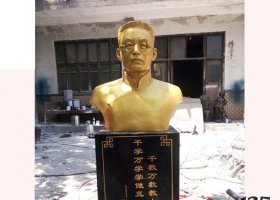 校園陶行知頭像銅雕 陶行知雕塑學(xué)生人物像材料博杰