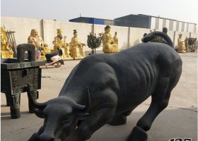 銅雕牛廣場動(dòng)物景觀擺件 