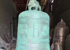 青銅鐘雕塑 銅鐘雕塑寺廟意思掛件大號