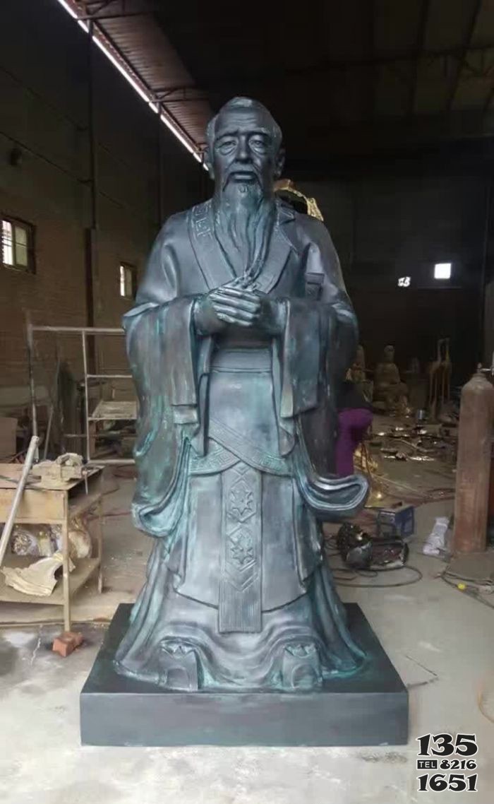 孔子青銅雕塑 孔子雕塑銅雕青銅公司人像圖片