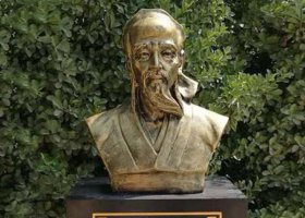 古代名醫(yī)華佗頭像銅雕 名醫(yī)雕塑孫思中醫(yī)植物園林