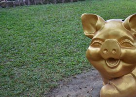 公園小豬動(dòng)物銅雕 小豬雕塑圖紙縣城公司過程
