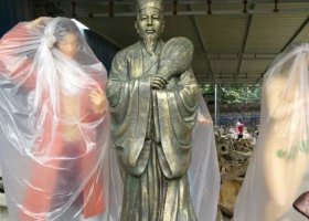 諸葛亮古代人物銅雕 諸葛亮雕塑廠家水泥死后城市