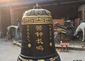 銅雕警鐘長鳴寺廟雕塑 銅鐘雕塑廠家意義寓意制作