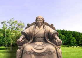 銅雕古代皇帝成吉思汗雕塑 成吉思汗雕塑圖片成本彎弓面積