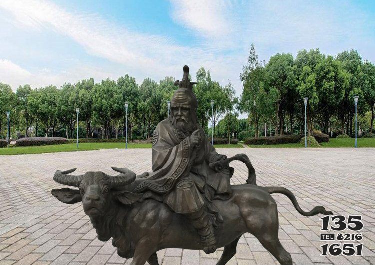 廣場(chǎng)老子騎牛銅雕 老子雕塑圖片簡(jiǎn)介水泥孟子圖片