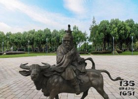 廣場老子騎牛銅雕 老子雕塑圖片簡介水泥孟子