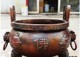 銅雕祠堂景觀香爐 香爐雕塑廠家佛塔龍龜平山