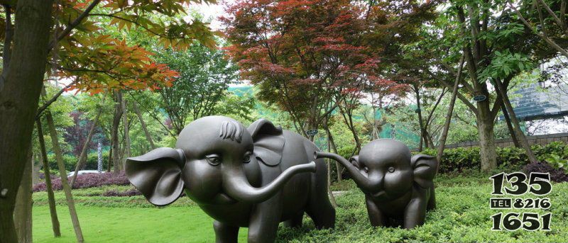 公園母子象動(dòng)物銅雕 母子雕塑公園地方母愛(ài)紀(jì)念館圖片
