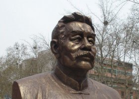 魯迅頭像校園名人銅雕 魯迅雕塑先生孫家教案理念