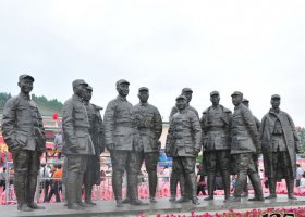 銅雕八路軍人物雕塑 八路軍雕塑景區(qū)作品高清門前
