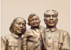 偉人周恩來一家銅雕 周恩來雕塑銅雕學(xué)校校園外墻