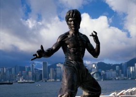 李小龍近代名人銅雕 李小龍雕塑圖片小型玩具動作