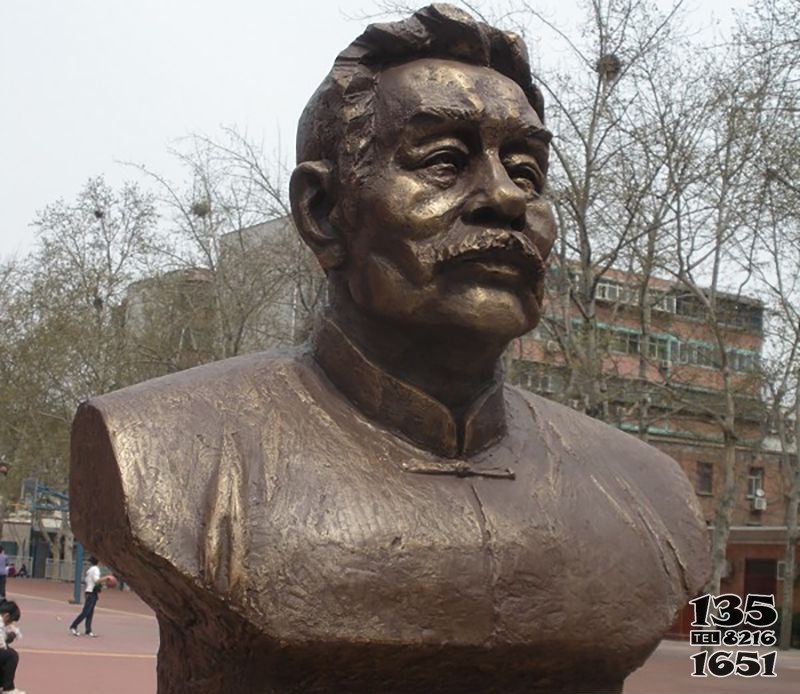魯迅胸像名人銅雕 魯迅雕塑頭像前景材質(zhì)洪濤圖片