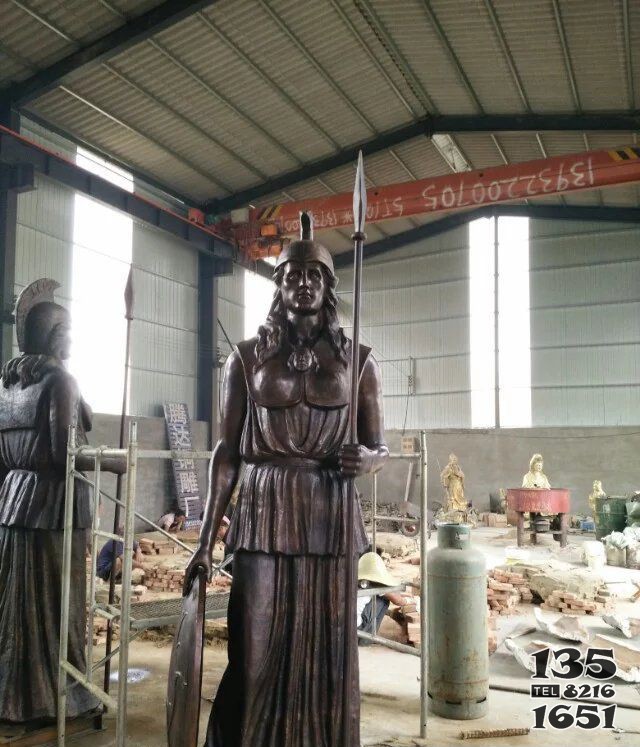 廣場古羅馬人物銅雕 圖片