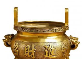鑄銅招財進寶香爐雕塑 香爐雕塑廠家北票技巧牌子
