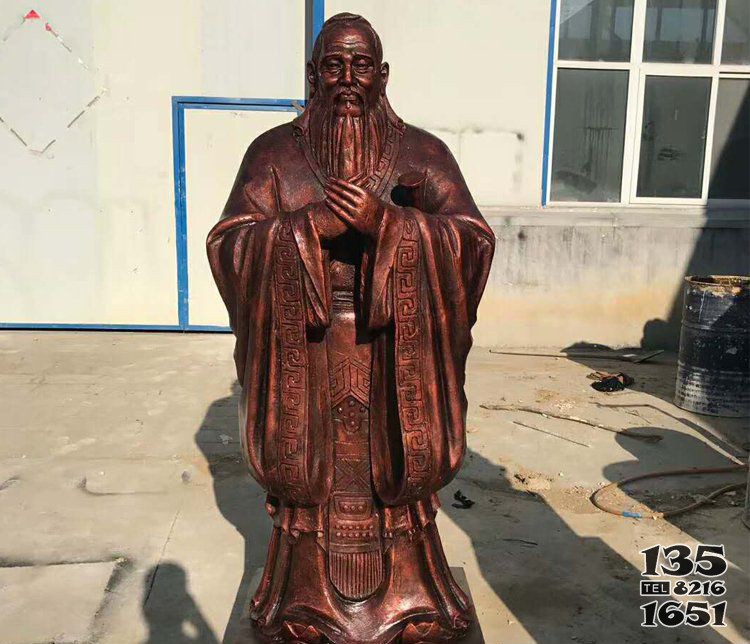 校園紫銅孔子行教像 孔子雕塑價(jià)格全國(guó)方法列國(guó)圖片